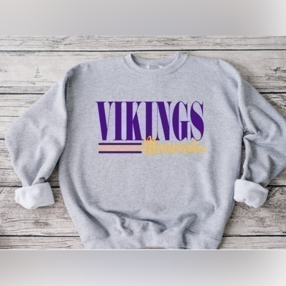 Vikings Stripe Crewneck - Picture 1 of 5
